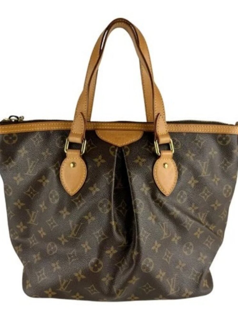 Auth LOUIS VUITTON Monogram Palermo PM Handbag Shoulder Bag Brown M40145 z10195